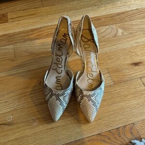 Sam Edelman Snakeskin Kitten Heels (size 6.5)